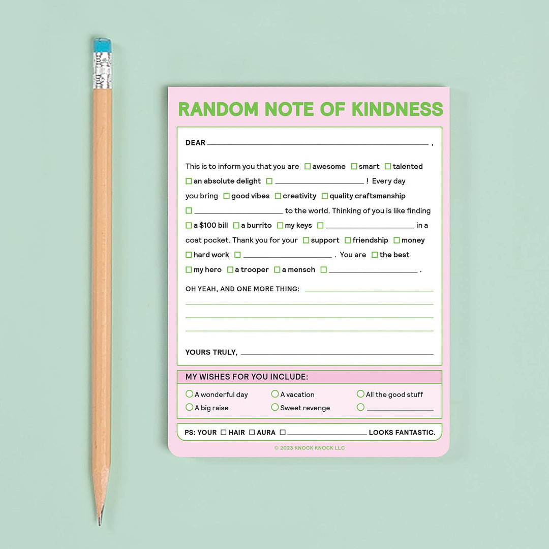 Nifty Note Pad-Random Note of Kindness (Pastel Version)