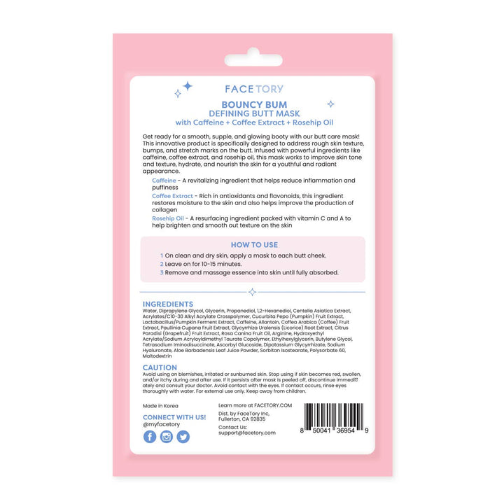 Butt Masks - K-Beauty - Defining - Bouncy Bum - Set of 2