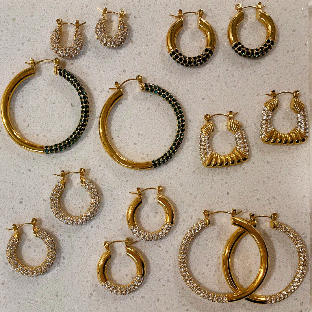 Earrings-Disco Baby Hoops