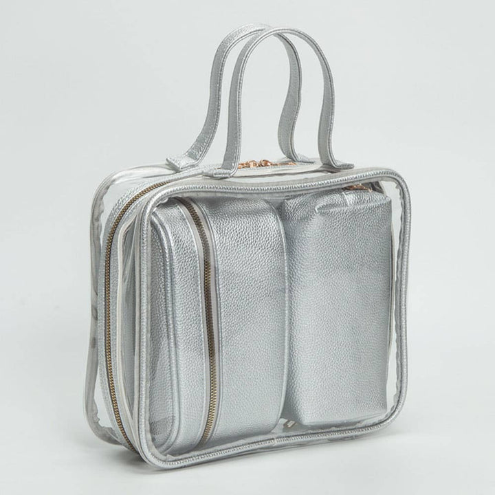 Travel Cosmetic Bag Set 4 Pieces-Transparent