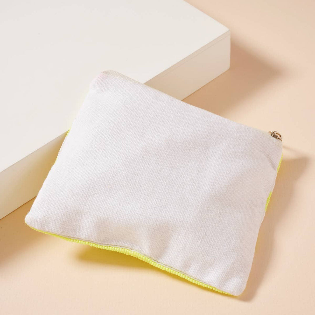 Love Tennis Beaded Coin Pouch