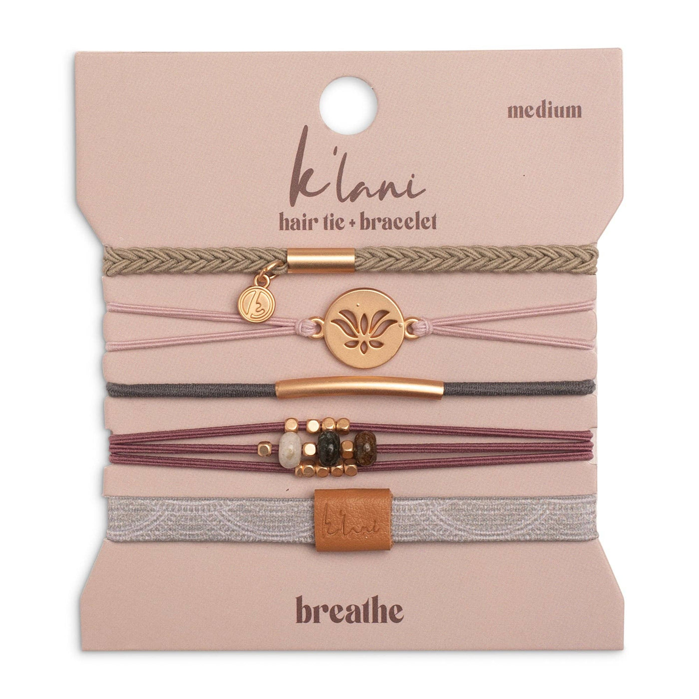 Hair Tie Bracelets-Breathe