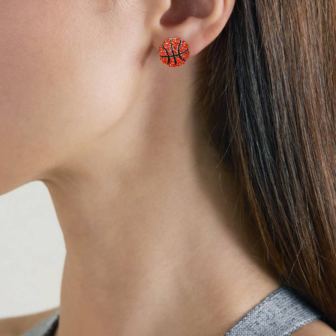 Sports Stud Earrings Multipack Assorted Set - Basketball