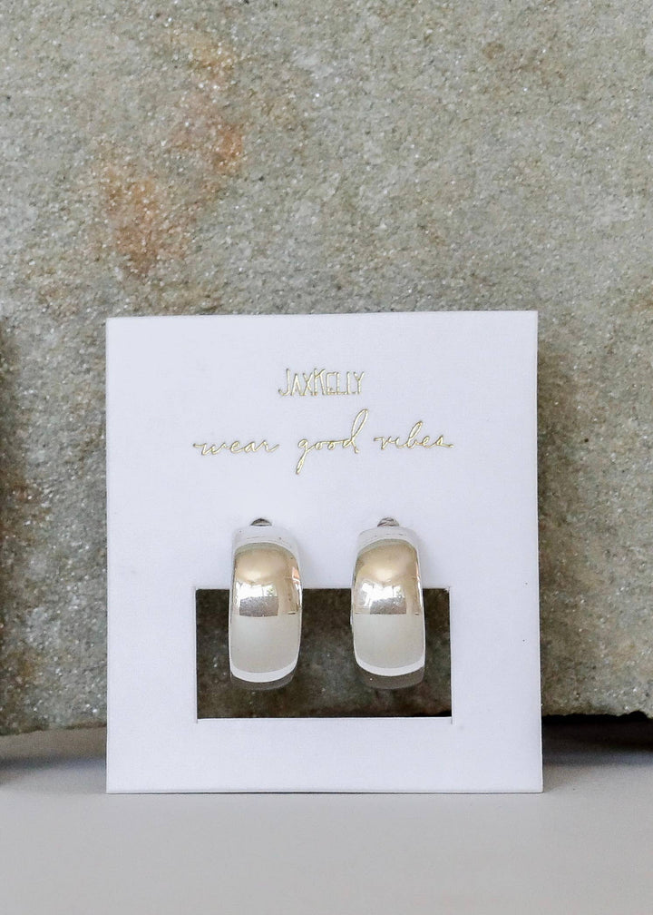 Earrings-Silver Hoop Wide