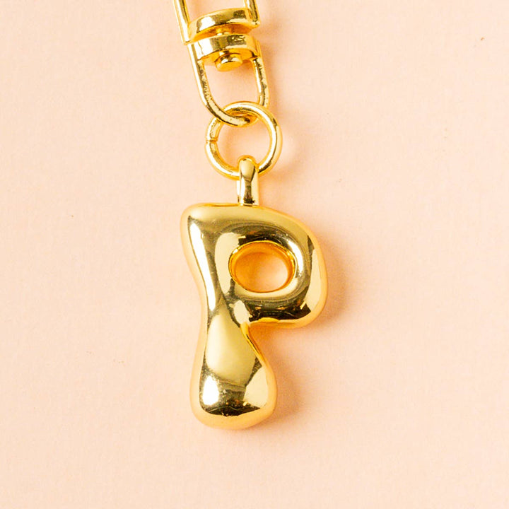 Bubble Letter Keychain Bag Charm–P