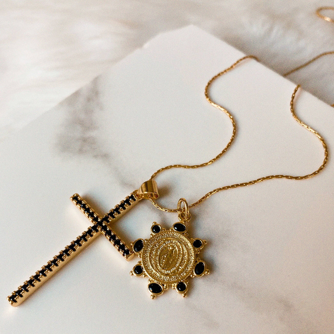 Necklace-Revelation Double Charm Religious Pendant