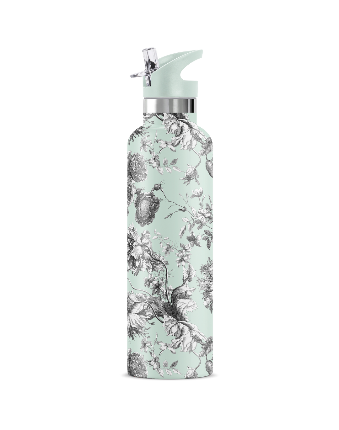 TOILE D'AMORE Jade Floral  | 25 oz Insulated Water Bottle