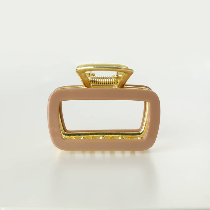 Harlow Solid | Medium Hollow Rectangle Metal Claw Clip
