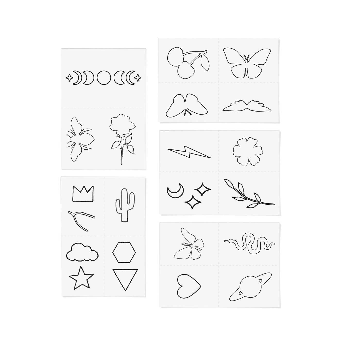 Outline Temporary Tattoo Pack