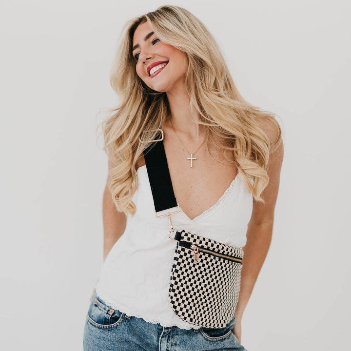 Westlyn Woven Bum Bag-Leather