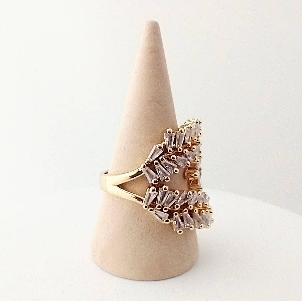 Vintage Style Diamond Ring, Costume Ring