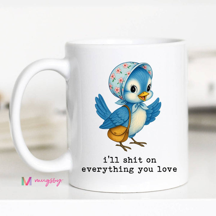 Funny Mug 11oz-Vintage Bird Mug