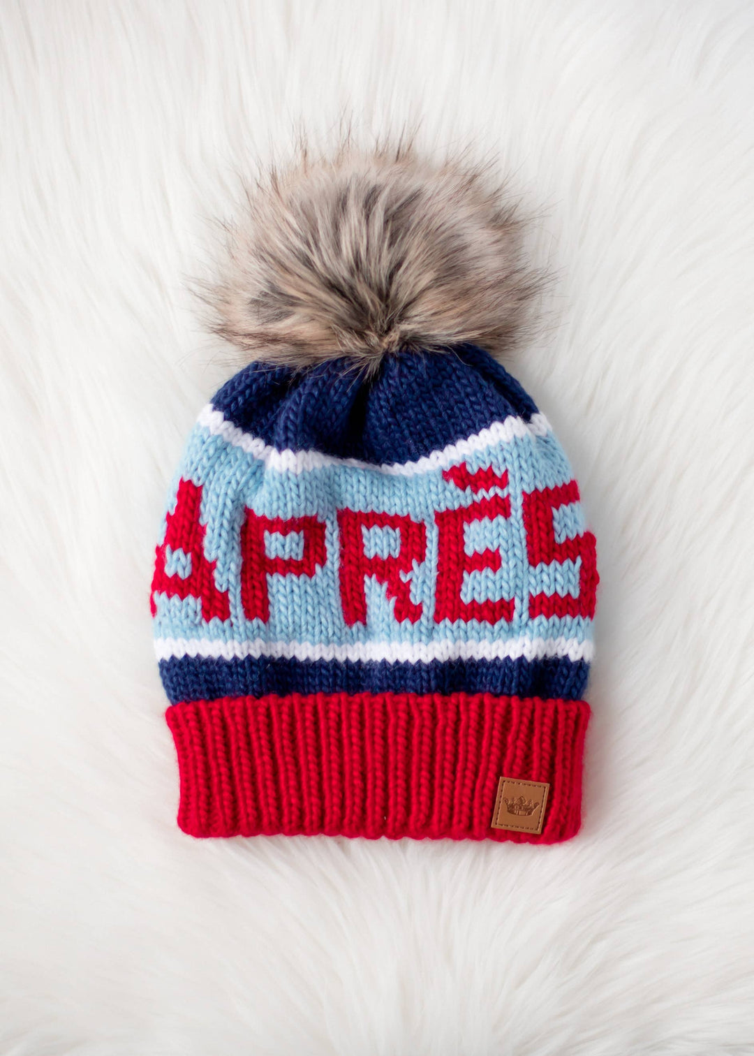 Pom Hat-Red, Lt. Blue & Navy Apres