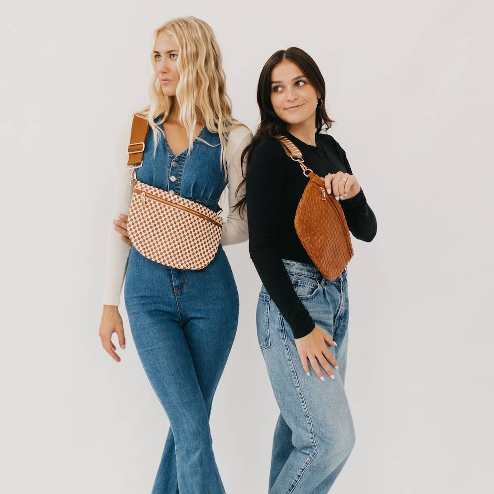 Westlyn Woven Bum Bag-Leather
