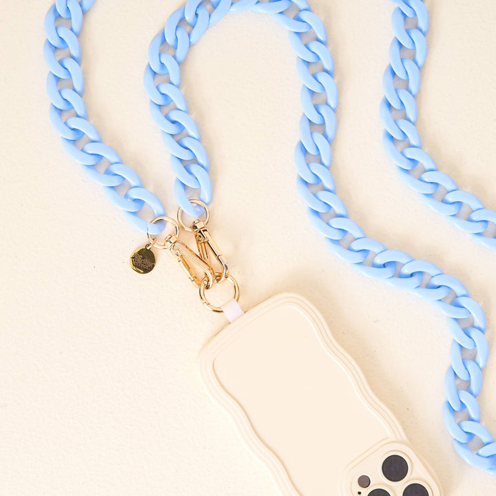 Hold the Phone Crossbody Chain-Light Blue