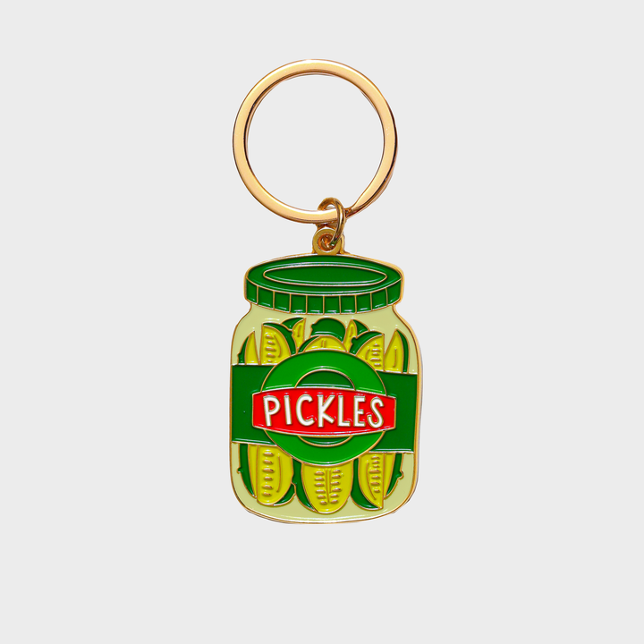 Enamel Keychain-Pickle Jar