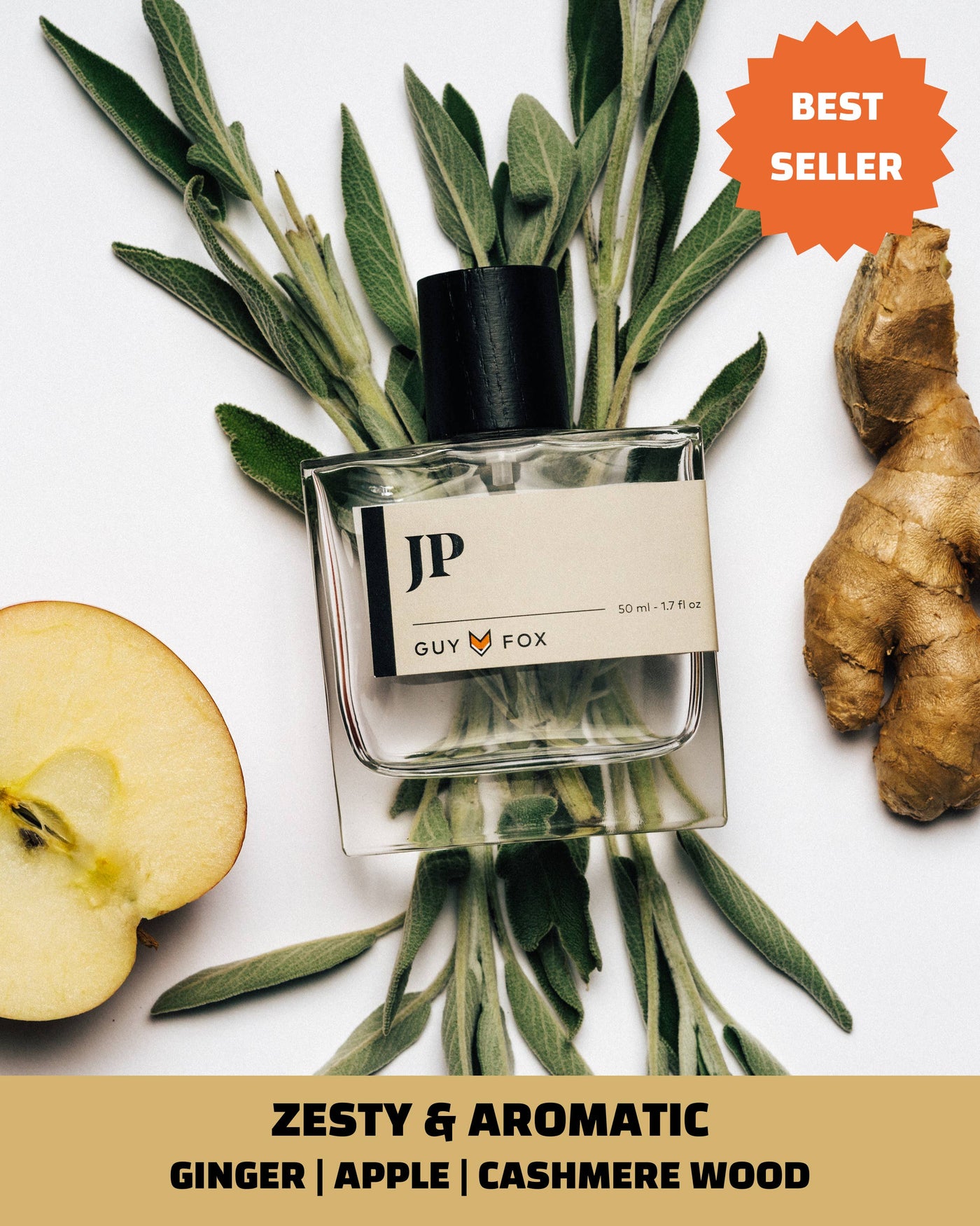 JP - Men's Cologne - Ginger, Apple, Cashmere Wood 1.7oz