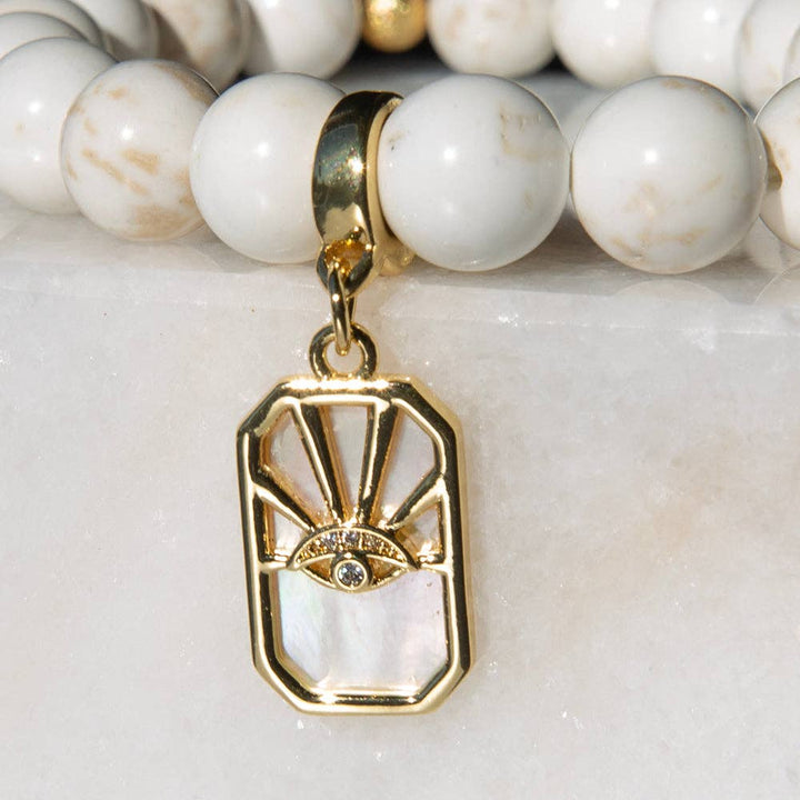 Gold Charm-Eye/Mother of Pearl