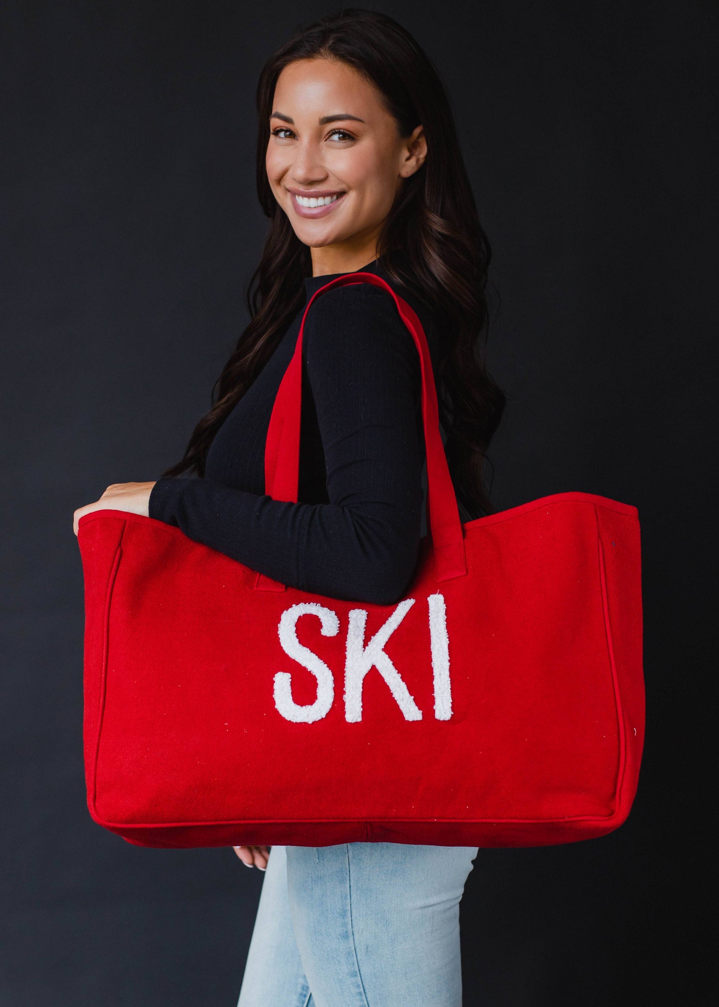 Red Ski Tote