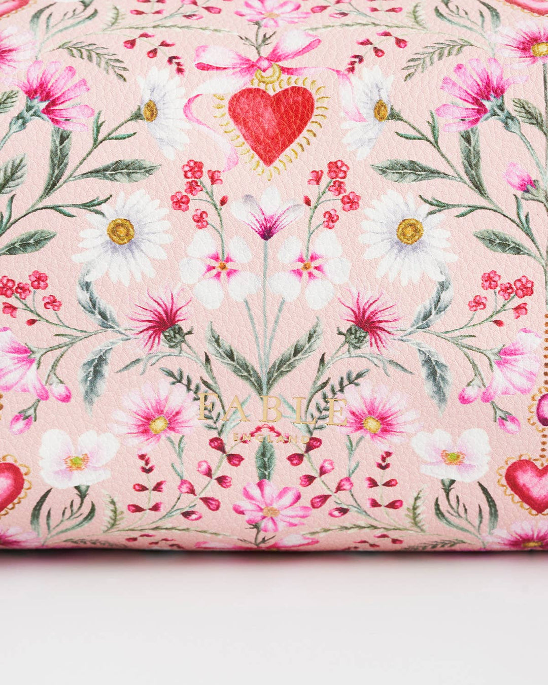 Floral Heart Pink Pouch
