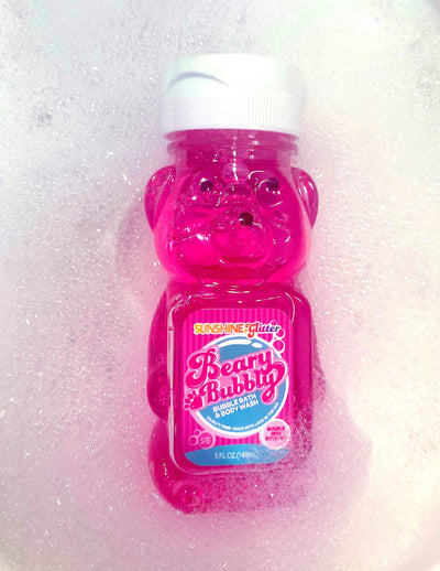 Beary Bubbly Happy Holidays Bubble Bath Bears: Pink Beanie