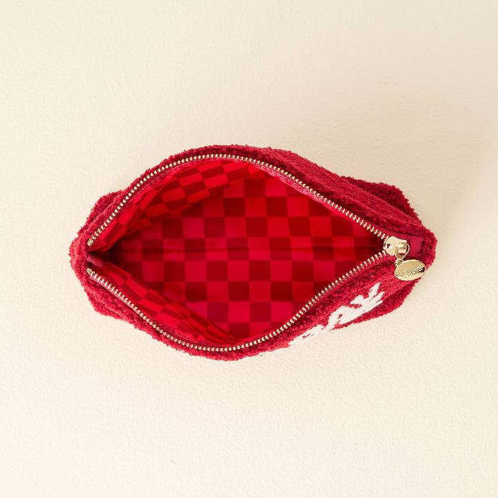 Teddy Pouch-Gameday Stuff: Red