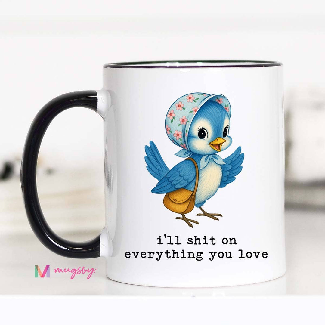 Funny Mug 11oz-Vintage Bird Mug