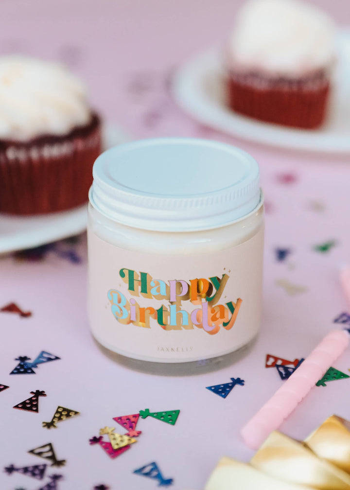 Happy Birthday Colorful Celebration Candles 4oz