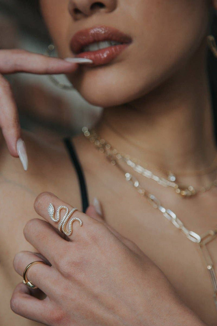 Ring-Enchanted Snake 14K Gold Vermeil