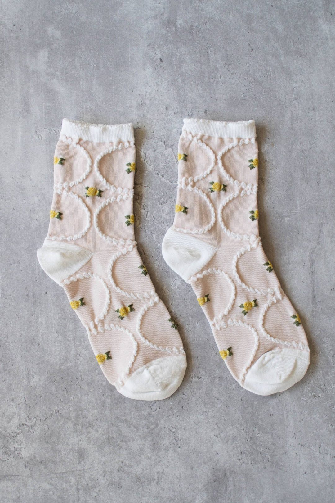 Women's Antique Floral Casual Socks
