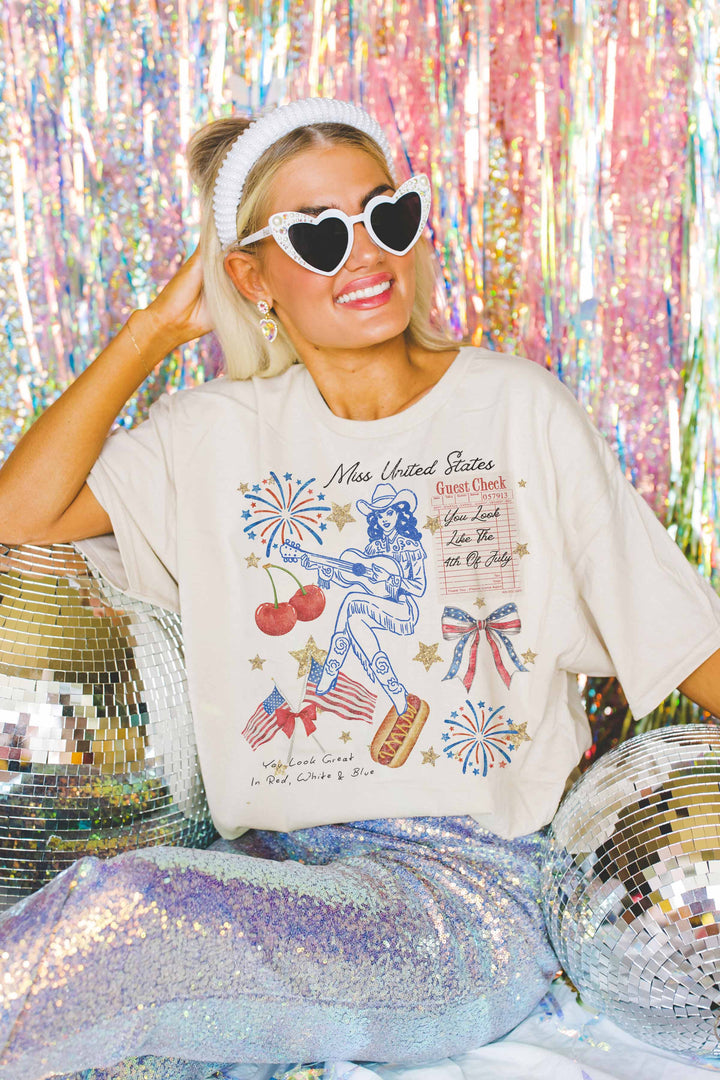 OVERSIZED TEE-MISS UNITED STATES