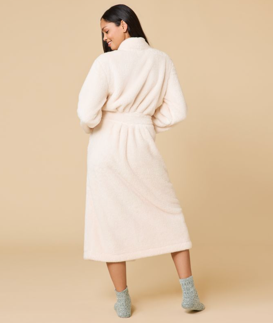 Women's Soft Plush Cozy Wrap Robe with Belt