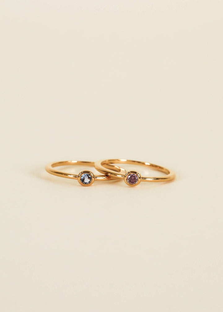 Ring - Simple Stud Aqua