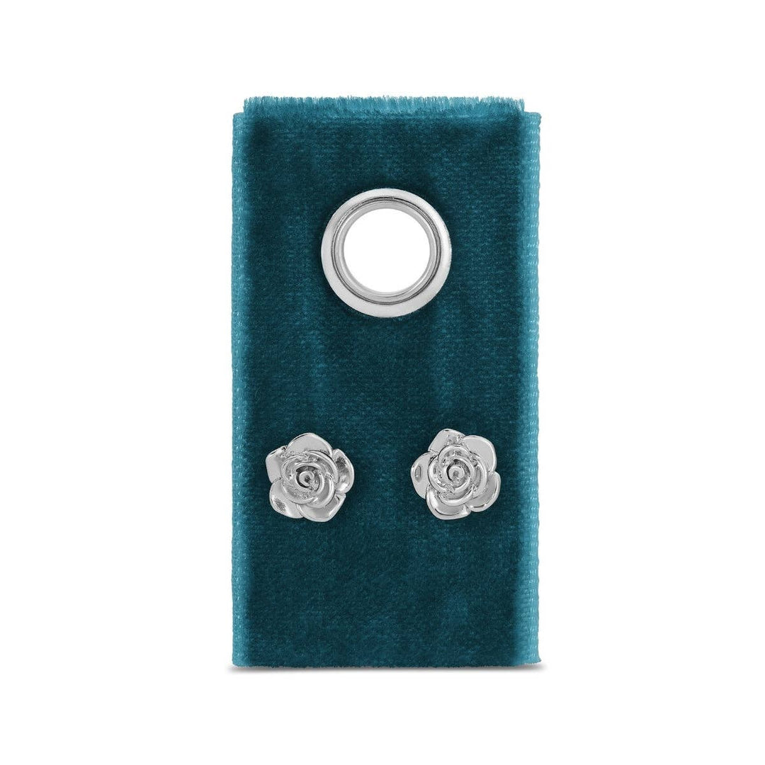 Velvet Gift Tag-Gold Rose Studs