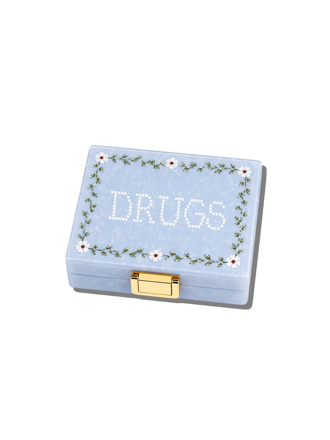 Pill Case-Hand-painted Drugs Cross-Stitch Daily Ritual