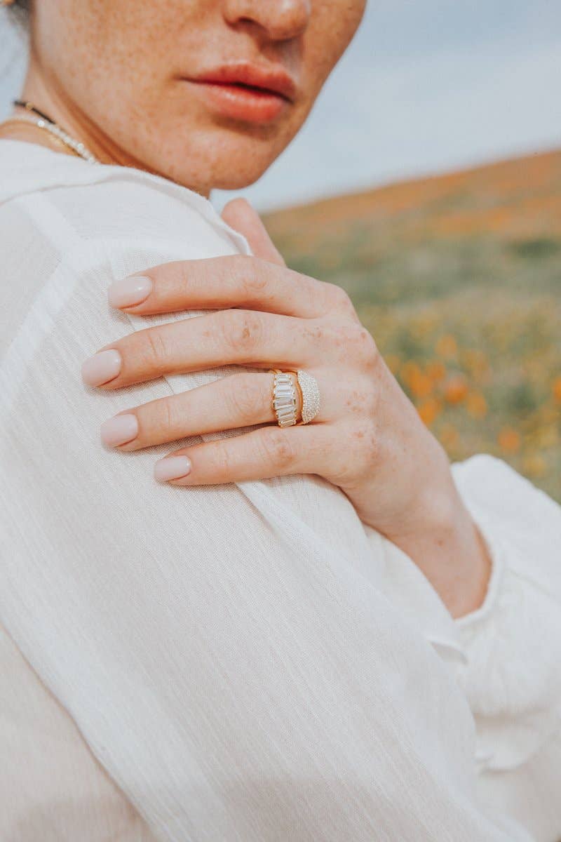 Ring-Alix 14K Vermeil Crown Stack