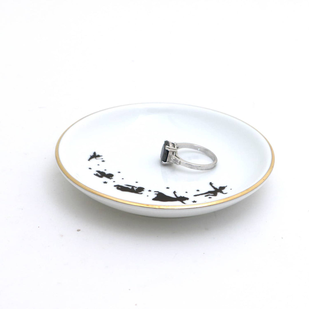 Peter Pan Ring Dish, 22K Gold, ring holder, trinket dish