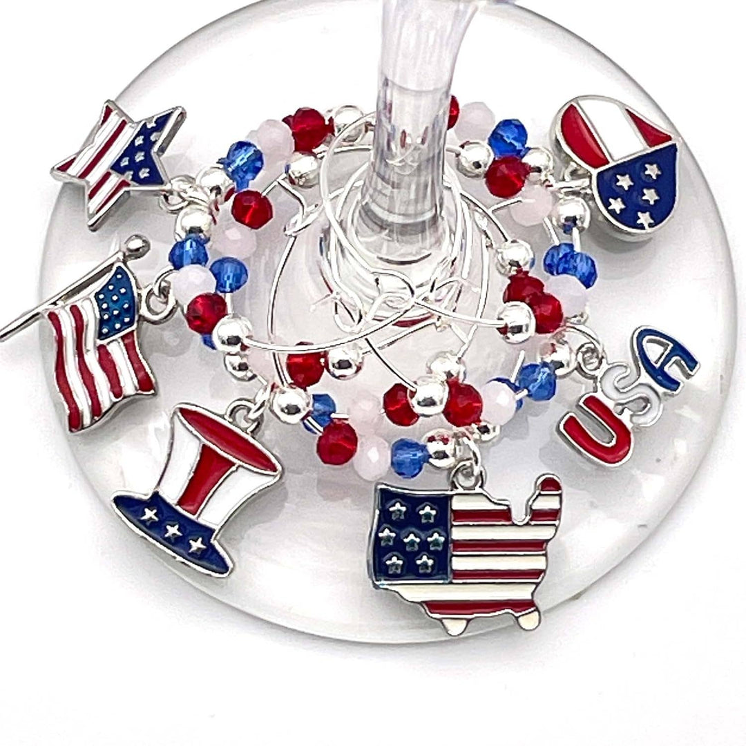 Wine Charms | USA Stars and Stripes