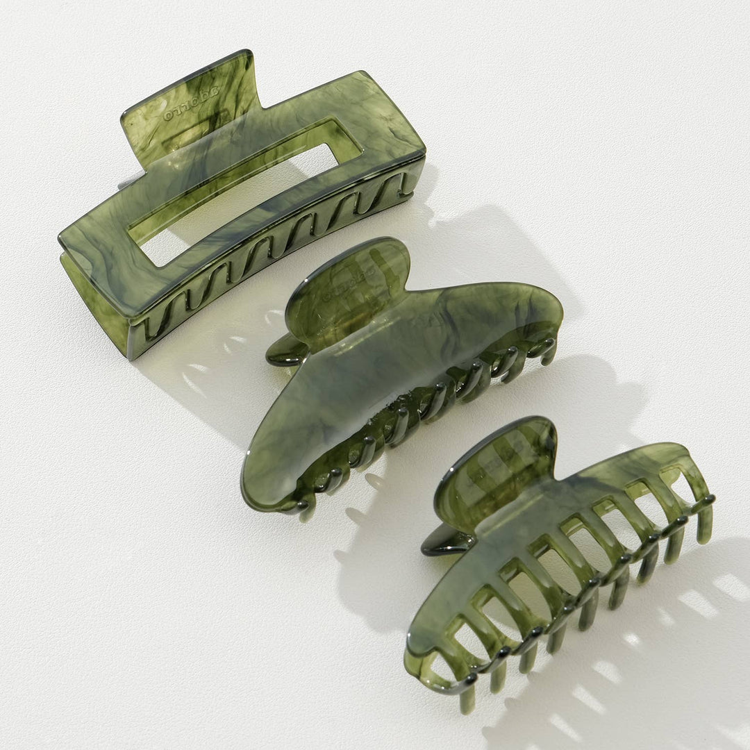 Jade Green Large - Assorted Claw Clips