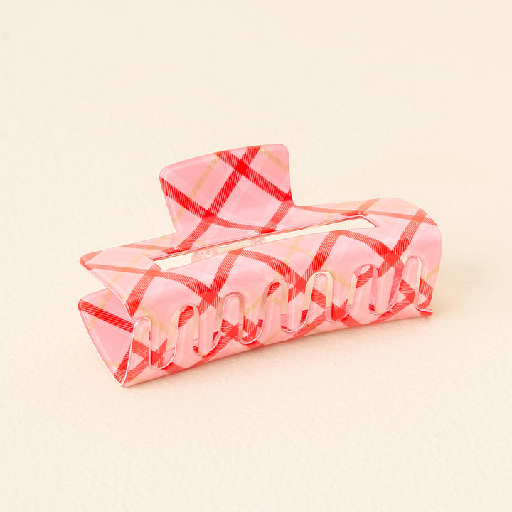 Claw Clip-Pink Plaid