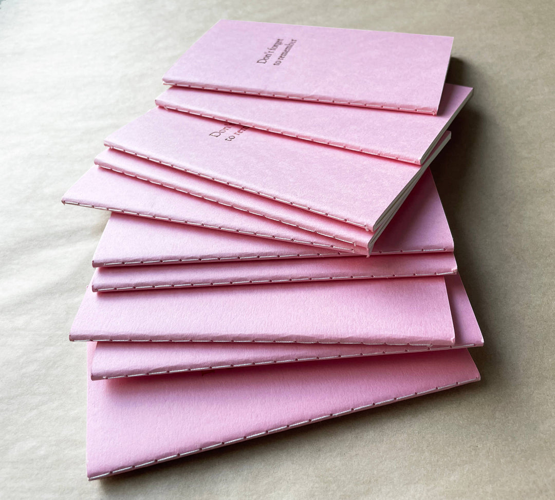 Custom Text Foil Embossed Mini Notebook: Burgundy / Gold shimmer