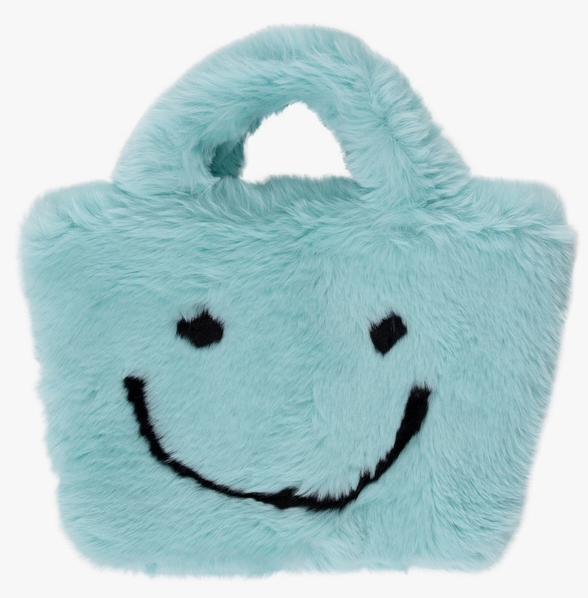 Faux Fur Fuzzy Smiley Face Purses For Kids