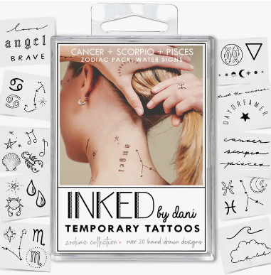 Assorted Temporary Tattoo Pack