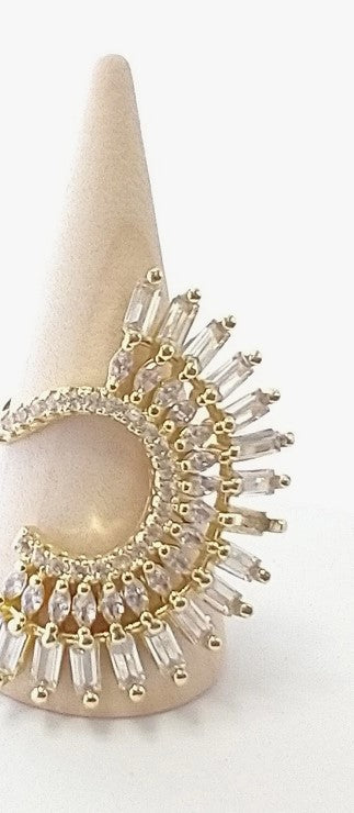 Art Deco Style Diamond Ring, Costume Ring