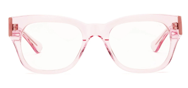 Miklos Reading Glasses-Polished Clear Pink