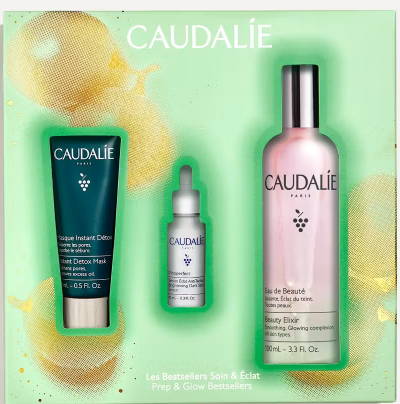 Holiday-Caudalie Vinoclean Beauty Elixir 100ml Set-Prep & Glow Bestsellers