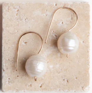 Earrings-Gold Bondi with Pearl