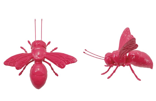 Resin & Wire Bee-Fuschia