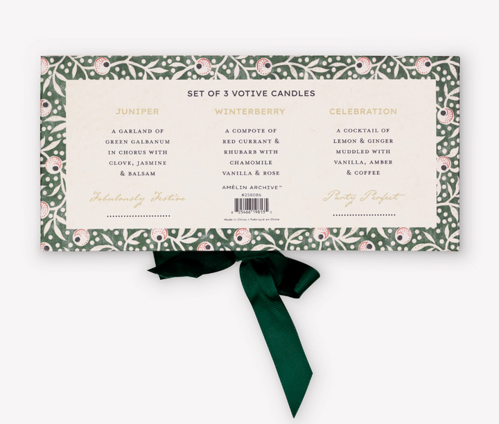 Votive Candle Set-Christmas Chronicle (3 candles 2.5oz each)