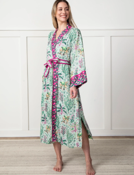 Printfresh Long Robe-Satin